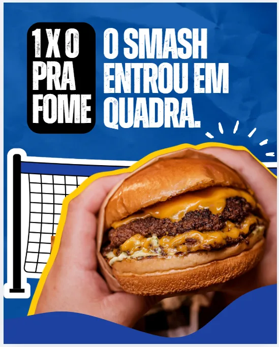 Arte da Smash Burger inspirada no universo do padel
